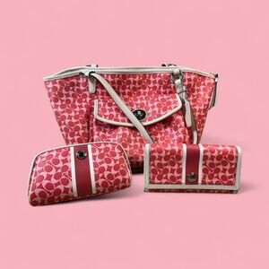 Coach Chelsea Lea Medium Lt Papaya color Shoulder bag, wallet, small bag